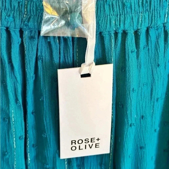 Rose & Olive Size Med Tie Tank NWT Turquoise Sleeveless - Picture 4 of 4